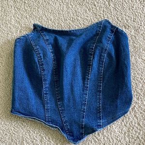 Denim crop top
